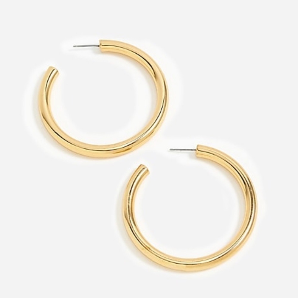 j crew burnished gold hoop earrings